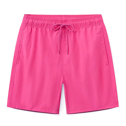 Brand Summer Men Shorts Fashion Nylon Solid Mesh Liner Traje De Baño Drawstring for Swimsuits Male Surf Sports Shorts