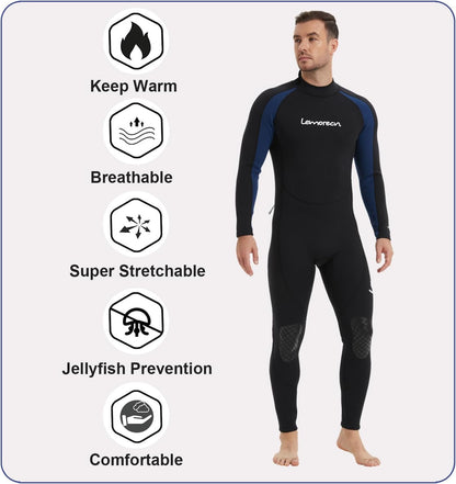 Men'S Wetsuit 3/2Mm and 5/4Mm,Full Wetsuits for Men and Women,Wetsuits for Diving Snorkeling Surfing Swimming