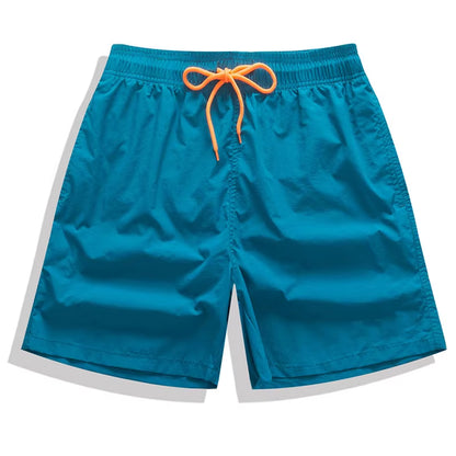 Brand Summer Men Shorts Fashion Nylon Solid Mesh Liner Traje De Baño Drawstring for Swimsuits Male Surf Sports Shorts