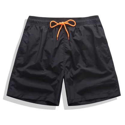 Brand Summer Men Shorts Fashion Nylon Solid Mesh Liner Traje De Baño Drawstring for Swimsuits Male Surf Sports Shorts