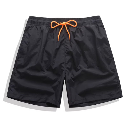 Brand Summer Men Shorts Fashion Nylon Solid Mesh Liner Traje De Baño Drawstring for Swimsuits Male Surf Sports Shorts