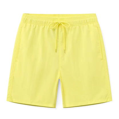 Brand Summer Men Shorts Fashion Nylon Solid Mesh Liner Traje De Baño Drawstring for Swimsuits Male Surf Sports Shorts
